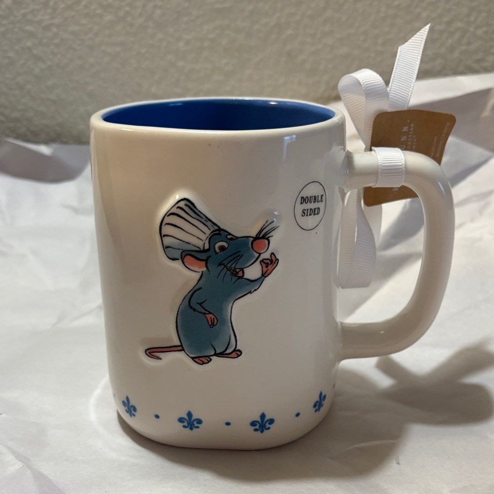 Rae Dunn Disney Pixar remy ratatouille Mug with Chef kiss